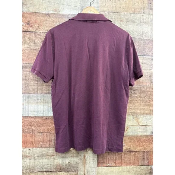 Polo Ralph Lauren Men's Large Polo Shirt Classic Fit Burgundy M - Picture 3 of 4